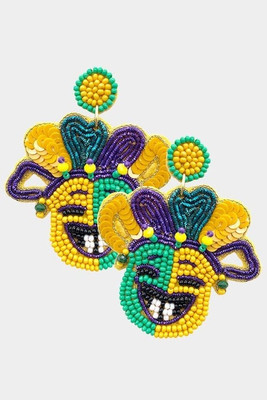 Mardi Gras Jester Earrings