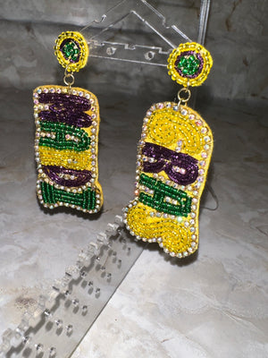 Mardi Gras Earrings